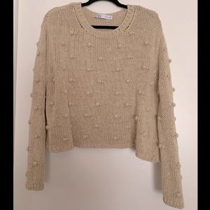 Zara knit pom Pom sweater